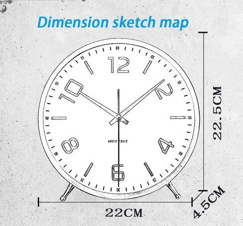 KAMEISHI 8'' Wood Desk Clock Battery Operated for Living Room Decor Non Ticking Silent Wall Clocks Sweep Second Round Quartz Quiet Easy to Read Table Clock Brown KSZ822 in Saudi Arabia