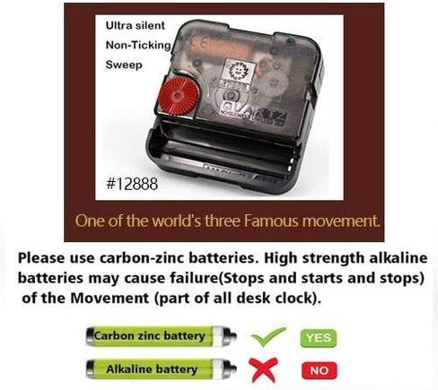 KAMEISHI 8'' Wood Desk Clock Battery Operated for Living Room Decor Non Ticking Silent Wall Clocks Sweep Second Round Quartz Quiet Easy to Read Table Clock Brown KSZ822 in Saudi Arabia