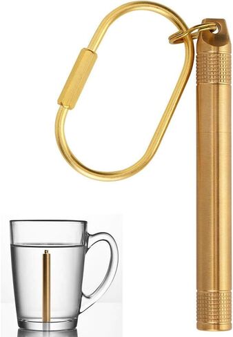 علبة حبوب الدواء Alomejor حامل زجاجات من النحاس مع حلقة مفاتيح صغيرة لتخزين السجائر الطبية للتخييم والسفر in Kuwait