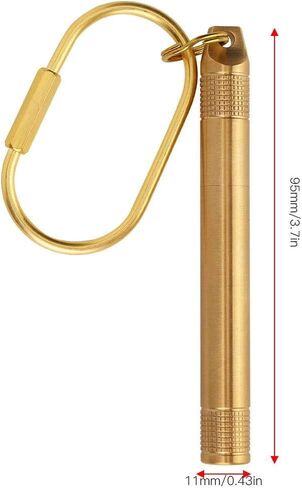 علبة حبوب الدواء Alomejor حامل زجاجات من النحاس مع حلقة مفاتيح صغيرة لتخزين السجائر الطبية للتخييم والسفر in Kuwait