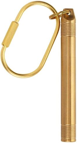 علبة حبوب الدواء Alomejor حامل زجاجات من النحاس مع حلقة مفاتيح صغيرة لتخزين السجائر الطبية للتخييم والسفر in Kuwait