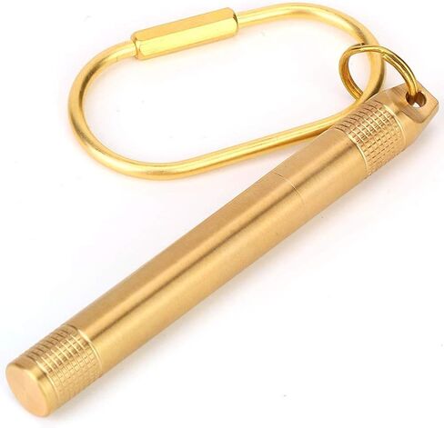 علبة حبوب الدواء Alomejor حامل زجاجات من النحاس مع حلقة مفاتيح صغيرة لتخزين السجائر الطبية للتخييم والسفر in Kuwait