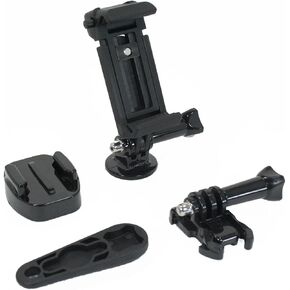 Action Mount® - Sportsman Clamp + Locking Smartphone Mount for Video Recording Sporting Equipment, Bow, ATV, or Fishing Pole. Includes Wrench. Compatible with GoPro Cameras. (Sportsman's Black)