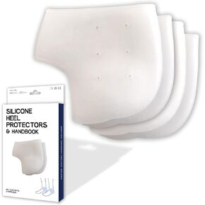 واقيات الكعب التي طورها الأطباء - أكواب كعب هلامية من السيليكون لعلاج آلام كعب الأحذية، وبطانات الكعب لالتهاب اللفافة الأخمصية، ومنتجات تخفيف تحفيز الكعب المتشقق، وجوارب للوقاية من البثور وكتيب (زوجان/صندوق) in Kuwait