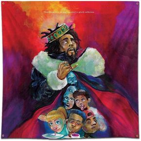 Eksent J.flag Cole poster "KOD"4 Your Eyez Only Art Music Album Wall Hanging 3x3FT Tapestry Flag in Kuwait