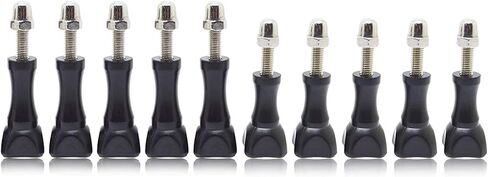 YonGoo Thumbscrews 3 قطع مسامير إبهام طويلة و3 قطع مسامير إبهام قصيرة متوافقة مع GoPro Hero 11 10 9 8 7 6 5 4 Session 3+ 3 2، Fusion، Xiaomi Yi DJI Campark Action Cameras، 3+3، أسود in Saudi Arabia