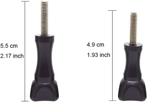 YonGoo Thumbscrews 3 قطع مسامير إبهام طويلة و3 قطع مسامير إبهام قصيرة متوافقة مع GoPro Hero 11 10 9 8 7 6 5 4 Session 3+ 3 2، Fusion، Xiaomi Yi DJI Campark Action Cameras، 3+3، أسود in Saudi Arabia