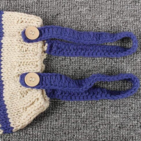 Newborn Photography Props Outfits Crochet Costume Baby Photo Shoot Accessories Fits 0-12 Months in Kuwait