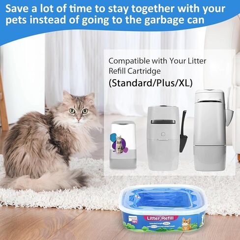 عبوة من 8 قطع من Pleasthome لإعادة تعبئة فضلات القطط، عبوات من سبع طبقات من Evoh المتوافقة مع سطل فضلات القطط القياسية/زائد، عزل Evoh من الروائح in Kuwait