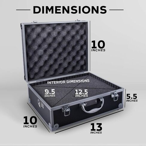 جراب ZE-HC18 من Zeikos بهيكل صلب صغير فاخر مع إسفنج محمي إضافي للسفر والتخزين كاميرا ومعدات وعدسات - كانون ونيكون وسوني ألفا والعديد من كاميرات DSLR in Kuwait