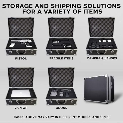 جراب ZE-HC18 من Zeikos بهيكل صلب صغير فاخر مع إسفنج محمي إضافي للسفر والتخزين كاميرا ومعدات وعدسات - كانون ونيكون وسوني ألفا والعديد من كاميرات DSLR in Kuwait