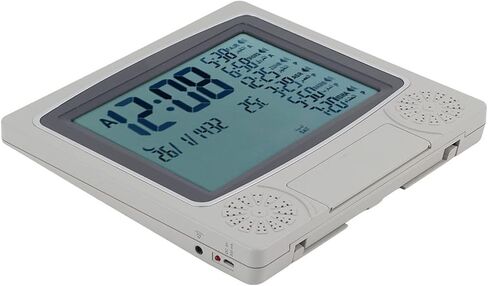 اومفار ساعة اسلامية HA-4010، ساعة اذان اسلامية رقمية ومنبه باضاءة خلفية، ساعة LCD للصلاة الاسلامية in Saudi Arabia