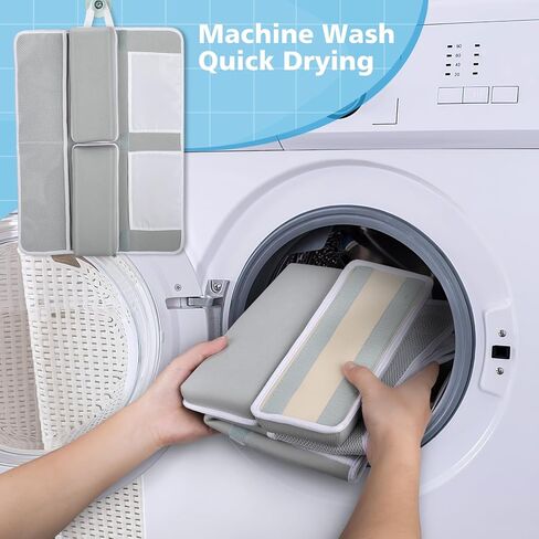 Baby Bath Kneeler and Elbow Rest Pad Set, 1.5 Inch Memory Foam Thick Baby Bath Kneeling Pad and Elbow Pad for Bathtub with Infant Toy and Baby Bath Essentials Organizer Pockets in Kuwait