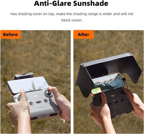 واقي شمسي بغطاء رأس من HeiyRC لجهاز DJI Mini 3 Pro/Mini 2/Mavic Air 2/DJI Air 2S/Mavic 3 اكسسوارات ذراع التحكم لشاشة الهاتف الذكي in Kuwait