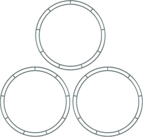 3 Packs Christmas Dark Green 12 Inches Wire Wreath Rings Wire Wreath Frame for New Year Valentines Decoration (Style B) in Saudi Arabia
