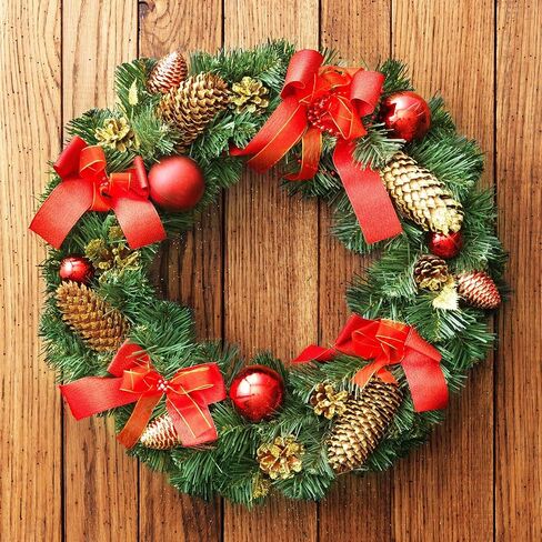 3 Packs Christmas Dark Green 12 Inches Wire Wreath Rings Wire Wreath Frame for New Year Valentines Decoration (Style B) in Saudi Arabia