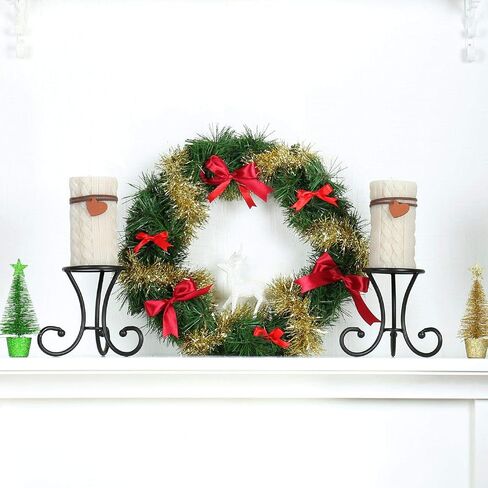 3 Packs Christmas Dark Green 12 Inches Wire Wreath Rings Wire Wreath Frame for New Year Valentines Decoration (Style B) in Saudi Arabia
