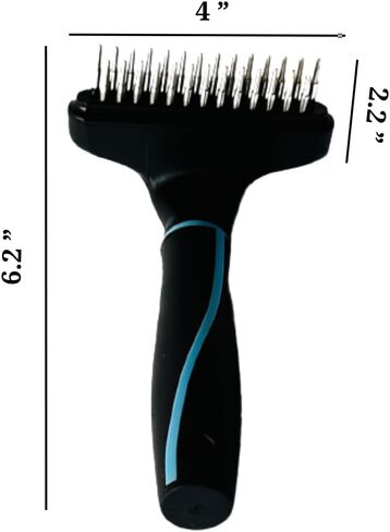 مشط فرشاة إزالة شعر الحيوانات الأليفة من ريشبت، دبابيس من الفولاذ المقاوم للصدأ، مشط تحت المعطف للكلاب والقطط - يقلل تساقط الشعر بنسبة 90%، فرشاة للكلاب، فرشاة للقطط، أداة لإزالة شعر الحيوانات الأليفة، مزيل شعر الكلاب، منتجات للكلاب in Kuwait