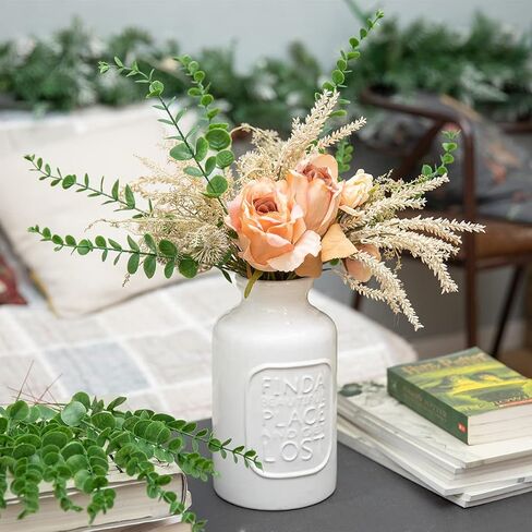 JOIBA 15 Pcs Artificial Eucalyptus Stems Leaves Bulk,Real Touch Leaf Faux Eucalyptus Greenery Stems for Home Decor Wedding Farmhouse Indoor Outdoor Banquet Flower Arrangement Decoration(Green) in Saudi Arabia