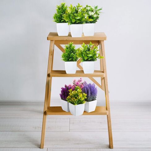 Mimorou 16 Pcs Small Fake Plants Mini Artificial Potted Plants Faux Pot Flowers Indoor Plastic Eucalyptus Greenery for Home Bathroom Living Room Office Decor in Saudi Arabia
