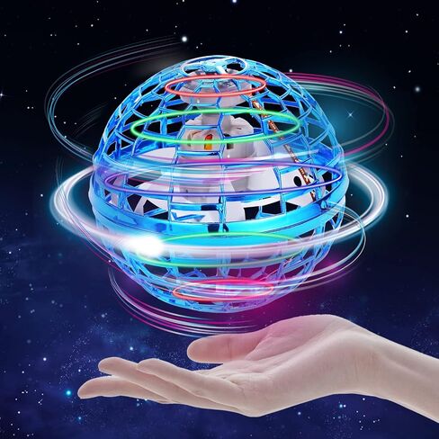 Flying Orb Ball, Mini Hand Operated Drones UFO Toy Flying Fidget Orb Boomerang Spinner with 360° Rotating LED Lights Drones for Kids Adults Gift in Saudi Arabia