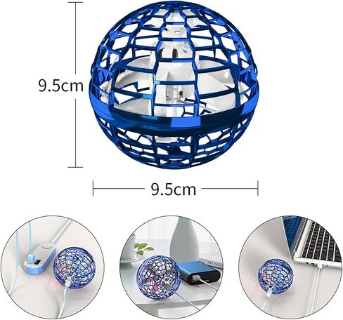 Flying Orb Ball, Mini Hand Operated Drones UFO Toy Flying Fidget Orb Boomerang Spinner with 360° Rotating LED Lights Drones for Kids Adults Gift in Saudi Arabia
