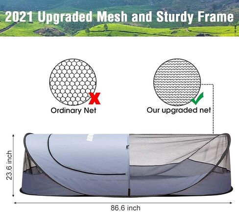 خيمة ناموسية محمولة مفردة، خيمة ناموسية منبثقة للتخييم والسفر في الخارج في الفناء الخلفي، ذاتية الوقوف - توسيع in Kuwait