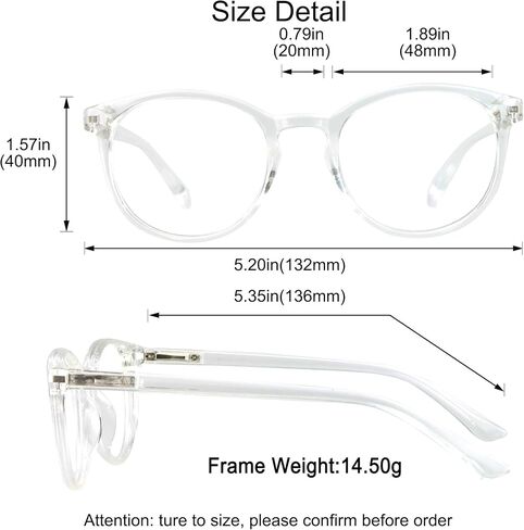 YEIN Bifocal Reading Glasses with Blue Light Blocking Lenses, Bifocal Reader for Women, Oval frame with Spring Hinge (+0.00/+1.00 magnification) in Saudi Arabia