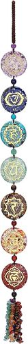JOVIVI 7 Chakra Gemstone Reiki Healing Crystals Tree of Life Hanging Ornament Meditation Tumbled Stones Window Wall Hanger for Feng Shui Yoga Home Indoor Decorations in Kuwait