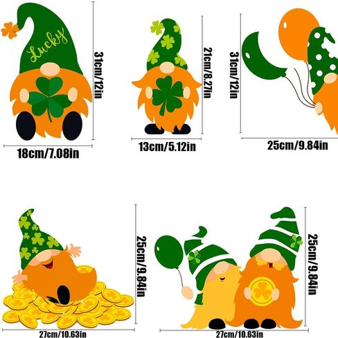 100 قطعة من ملصقات النوافذ لعيد القديس باتريك من VEYLIN، ملصقات نافذة شامروك خضراء لديكورات المكاتب المنزلية in Kuwait