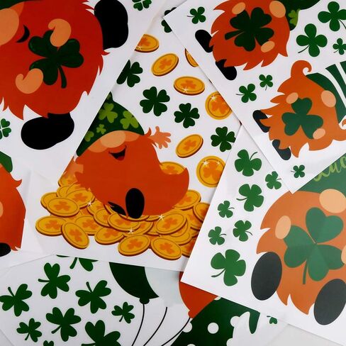 100 قطعة من ملصقات النوافذ لعيد القديس باتريك من VEYLIN، ملصقات نافذة شامروك خضراء لديكورات المكاتب المنزلية in Kuwait