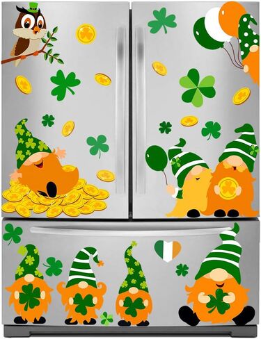 100 قطعة من ملصقات النوافذ لعيد القديس باتريك من VEYLIN، ملصقات نافذة شامروك خضراء لديكورات المكاتب المنزلية in Kuwait