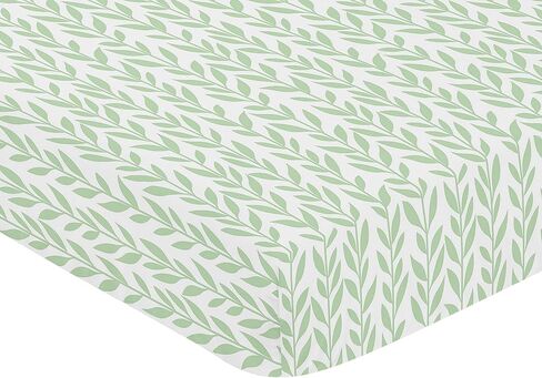 Sweet Jojo Designs Yellow, Green and White Sunflower Boho Floral Baby Girl Nursery Crib Bedding Set - 4 Pieces - Farmhouse Watercolor Flower in Saudi Arabia