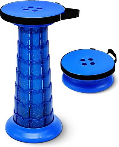 Adjustable Retractable Portable Collapsible Folding Stool for Adults Heavy Duty with Load Capacity 770 lbs, Collapsible Chair Camping Stool for Travel Hunting (Crimson) in Saudi Arabia