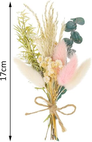 Auidy_6TXD 6 قطع باقة زهور مجففة صغيرة، باقة وصيفة العروس، عشب بامباس وردي، مزهريات صغيرة لمراكز الطاولات، زينة الزفاف البوهيمية، ترتيبات كعكة عيد الميلاد، صندوق هدايا وصيفة العروس in Kuwait