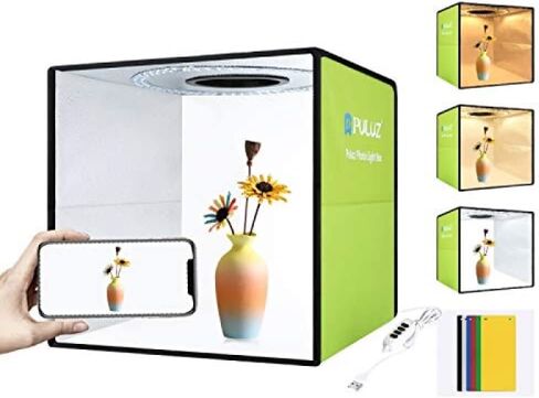 فوتوكونيك صندوق اضاءة محمول عالي السطوع لاستوديو الصور مقاس 30 سم مع حلقة اضاءة LED قابلة للتعتيم in Kuwait