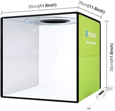 فوتوكونيك صندوق اضاءة محمول عالي السطوع لاستوديو الصور مقاس 30 سم مع حلقة اضاءة LED قابلة للتعتيم in Kuwait