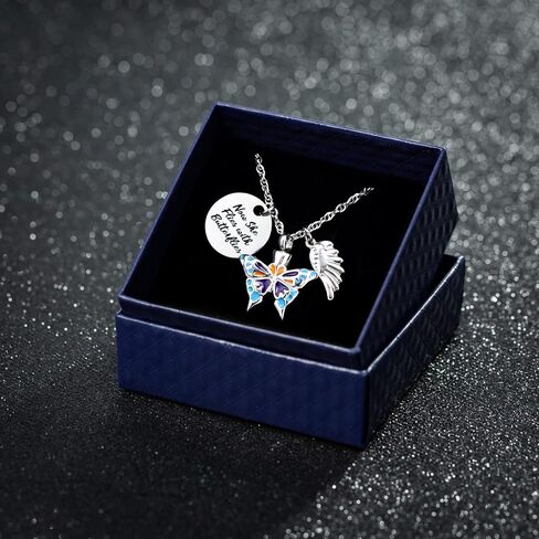 Now She Flies with Butterfly Urn Necklace for ashes Cremation Jewelry Cremation Necklace Jewelry for Ashes in Saudi Arabia