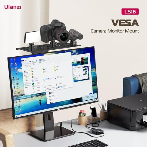 فيجيم حامل شاشة دي اس ال ار - رف شاشة للكاميرا المكتبية، حامل كاميرا ويب وميكروفون لشاشة فيسا اراستبدال حامل ثلاثي القوائم للكاميرا، كبير in Kuwait