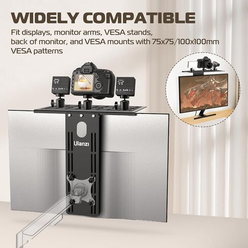 فيجيم حامل شاشة دي اس ال ار - رف شاشة للكاميرا المكتبية، حامل كاميرا ويب وميكروفون لشاشة فيسا اراستبدال حامل ثلاثي القوائم للكاميرا، كبير in Kuwait