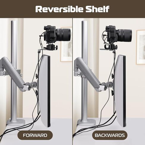 فيجيم حامل شاشة دي اس ال ار - رف شاشة للكاميرا المكتبية، حامل كاميرا ويب وميكروفون لشاشة فيسا اراستبدال حامل ثلاثي القوائم للكاميرا، كبير in Kuwait