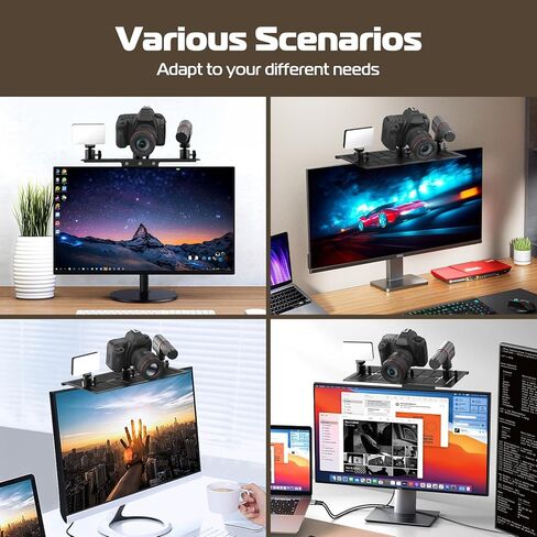 فيجيم حامل شاشة دي اس ال ار - رف شاشة للكاميرا المكتبية، حامل كاميرا ويب وميكروفون لشاشة فيسا اراستبدال حامل ثلاثي القوائم للكاميرا، كبير in Kuwait