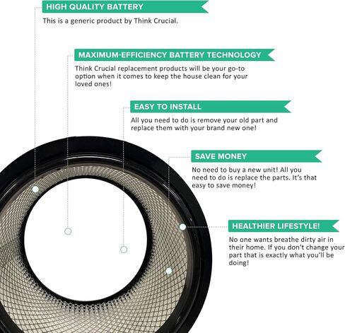 Think Crucial Replacement Wet/Dry Vacuum Filter Fits Vacmaster VCFH, Fits 5-20 Gallon Wet/Dry Vacs, Retainer Lid Not Included, 2 PACK in Kuwait