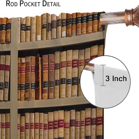 مكتبة خمر رف الكتب الستار مجموعات الأطفال خزانة الكتب التعليمية الرجعية البوهيمي الهبي رف الكتب الفن جدار خلفية 2 لوحات غرفة نوم ديكور ستائر التعتيم 42x45in in Kuwait