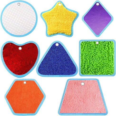 Boao 8 Set Mini Sensory Mats Assorted Textured Play Mats Sensory Floor Tiles Educational Tactile Toys for Activity(8.7 Inch,Irregular) in Saudi Arabia