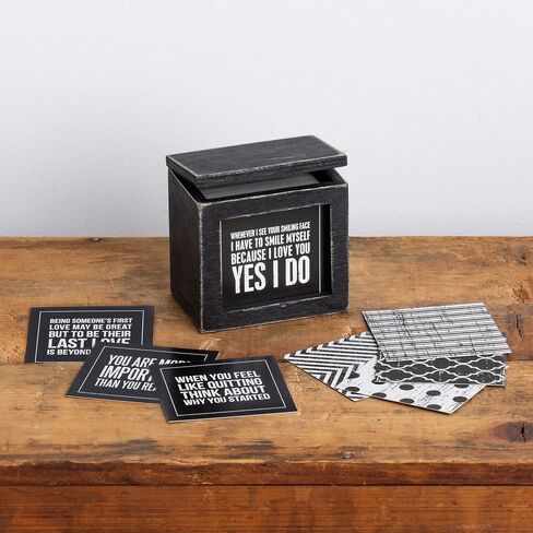 Primitives by Kathy 38807 Classic Black and White Hinged Box, Words of Wisdom in Saudi Arabia