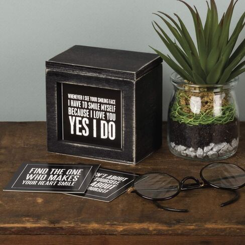 Primitives by Kathy 38807 Classic Black and White Hinged Box, Words of Wisdom in Saudi Arabia