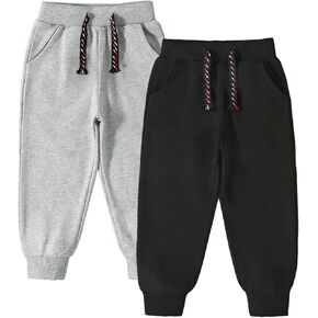 Bumeex Baby and Toddler Boys' 2-Pack Pull on French Terry Pants 1-7Y
