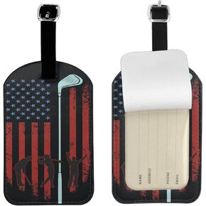 Mermaid Leather Luggage Tags for Travel Baggage Bag Name Id Labels with Privacy Cover for Suitcase 2 Pack