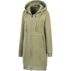 Chrisuno Women's Plus Size Casual Zip Up Hoodie Long Tunic Sweatshirts Fleece Jackets in Saudi Arabia